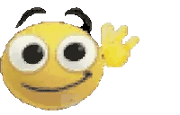 animated waving face